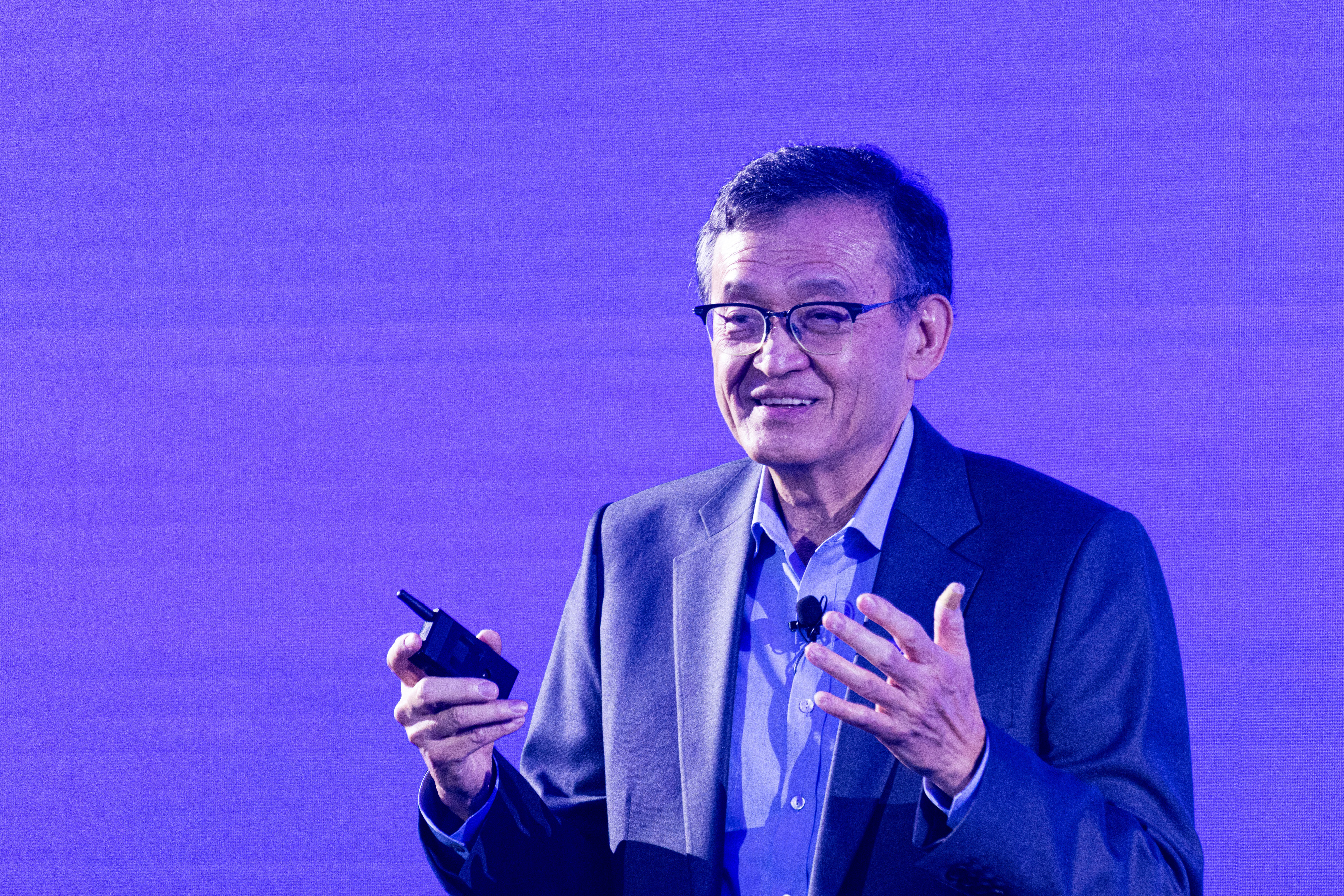 Lip-Bu Tan, chief executive officer of Intel Corp., during a news conference on the sidelines of the Computex conference in Taipei, Taiwan, on Monday, May 19, 2025. Tan is currently weighing options to reform the storied US chipmaker. Photographer: Annabelle Chih/Bloomberg via Getty Images